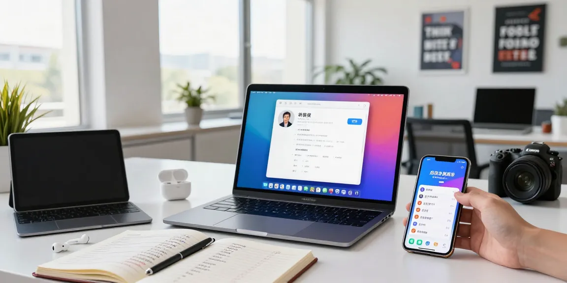 Engaging with Telegram Chinese language interface in a modern workspace