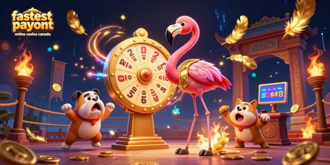 Experience the fastest payout online casino canada with this vibrant 3D illustration featuring exciting game elements.